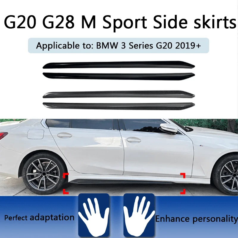 For BMW 3-Series G20 G28 M Sport 2019+ Car Side Skirt Extension Splitter Winglet Side Wing Bumper Lip Accessories ABS
For BMW 3-Series G20 G28 M Sport 2019+ Car Side Skirt Extension Splitter Winglet Side Wing Bumper Lip Accessories ABS