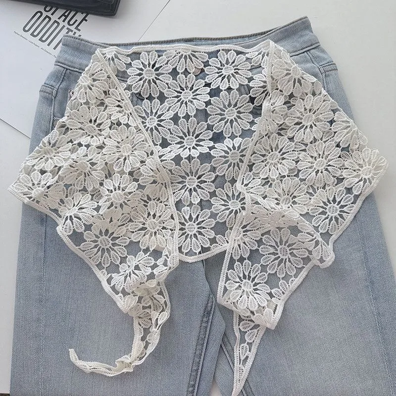 Vintage Lace Waist Belt Retro Triangle Scarf New Floral Ribbon Korean Layering Cover Dress Decorative Women Soft Breathable
Vintage Lace Waist Belt Retro Triangle Scarf New Floral Ribbon Korean Layering Cover Dress Decorative Women Soft Breathable
