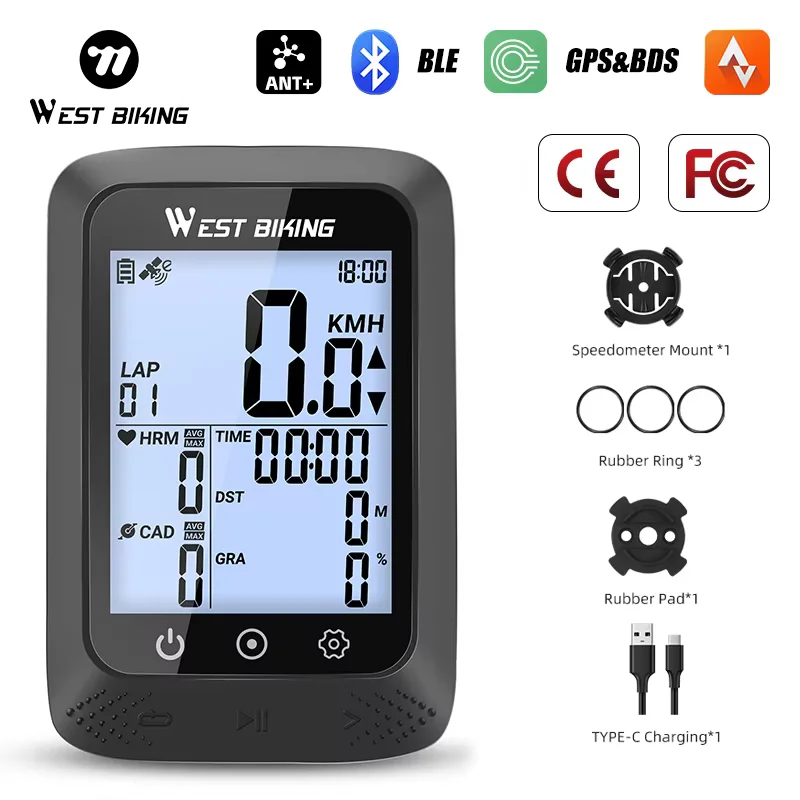 WEST BIKING GPS велосипедный компьютер ANT + Bluetooth беспроводной спидометр IPX7 водонепроницаемый ЖК-цифровой умный одометр аксессуары для велоспорта
WEST BIKING GPS велосипедный компьютер ANT + Bluetooth беспроводной спидометр IPX7 водонепроницаемый ЖК-цифровой умный одометр аксессуары для велоспорта