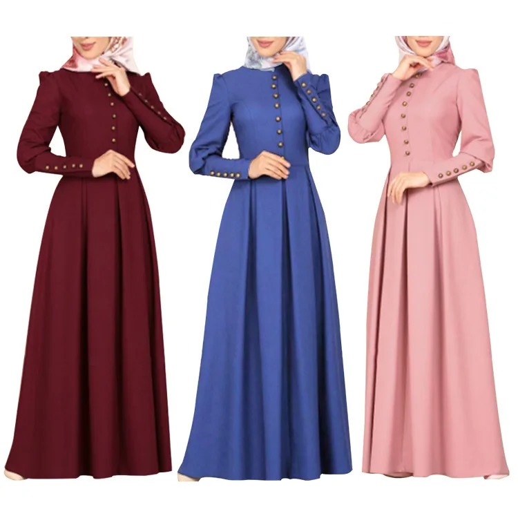Straight Dress Slim Long Sleeve Decorative Button Ethnic Dress 324 Long Dress Robe Abaya Ramadan Dubai Luxury Islam Elegant
Straight Dress Slim Long Sleeve Decorative Button Ethnic Dress 324 Long Dress Robe Abaya Ramadan Dubai Luxury Islam Elegant