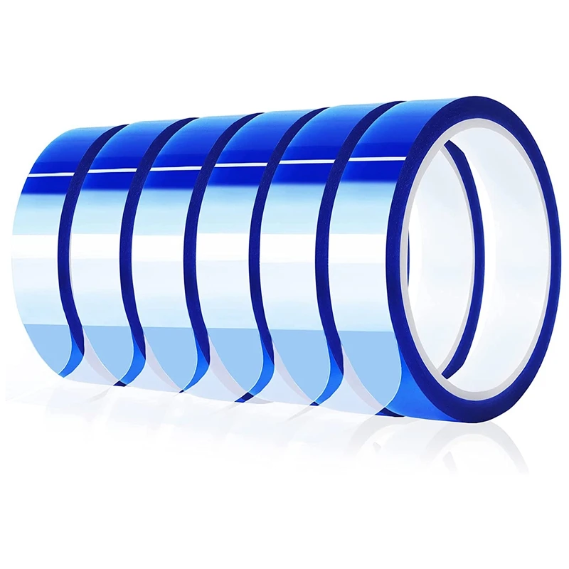 6 Rolls 20Mm X33M Blue Heat Tape High Temperature Heat Resistant Tape Heat Transfer Tape For Heat Sublimation Press
6 Rolls 20Mm X33M Blue Heat Tape High Temperature Heat Resistant Tape Heat Transfer Tape For Heat Sublimation Press