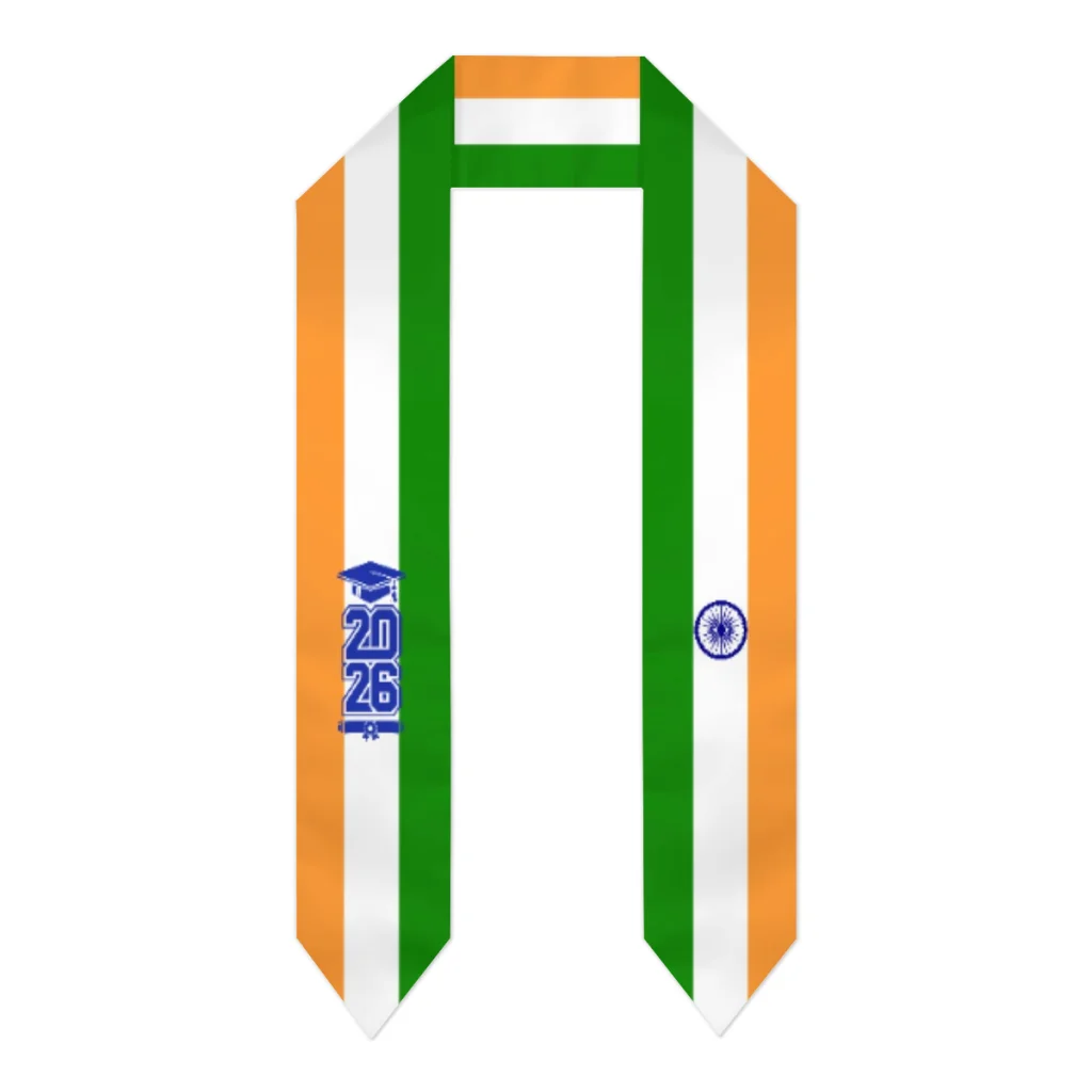 Class of 2026 India Flag Scarf Graduation Sash Stole International Study Abroad Adult Unisex Party Accessory Top Print
Class of 2026 India Flag Scarf Graduation Sash Stole International Study Abroad Adult Unisex Party Accessory Top Print
