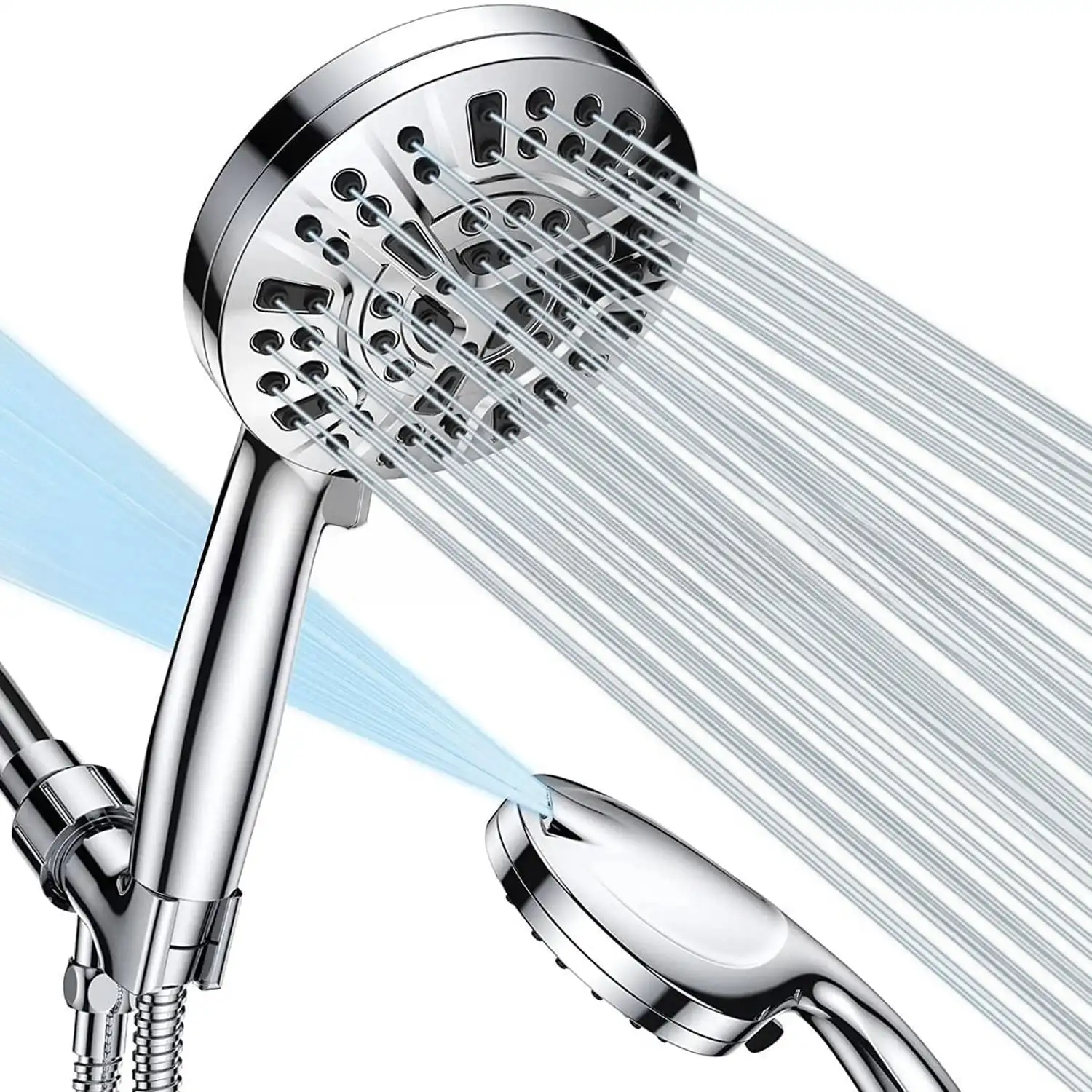 Shower Head with Handheld, High Pressure 10 Modes with 59" Stainless Steel Hose Adjustable Holder
Shower Head with Handheld, High Pressure 10 Modes with 59" Stainless Steel Hose Adjustable Holder