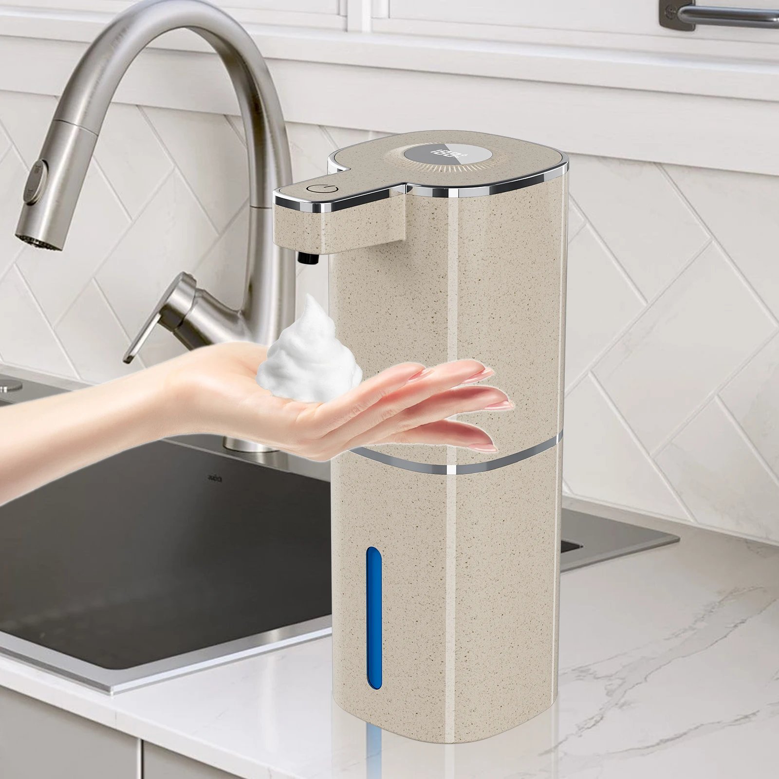 Digital Display 1200mAh Automatic Soap Dispenser Touchless Electric Sensor Foam Dispensers Hand Washer for Kitchen Bathroom
Digital Display 1200mAh Automatic Soap Dispenser Touchless Electric Sensor Foam Dispensers Hand Washer for Kitchen Bathroom