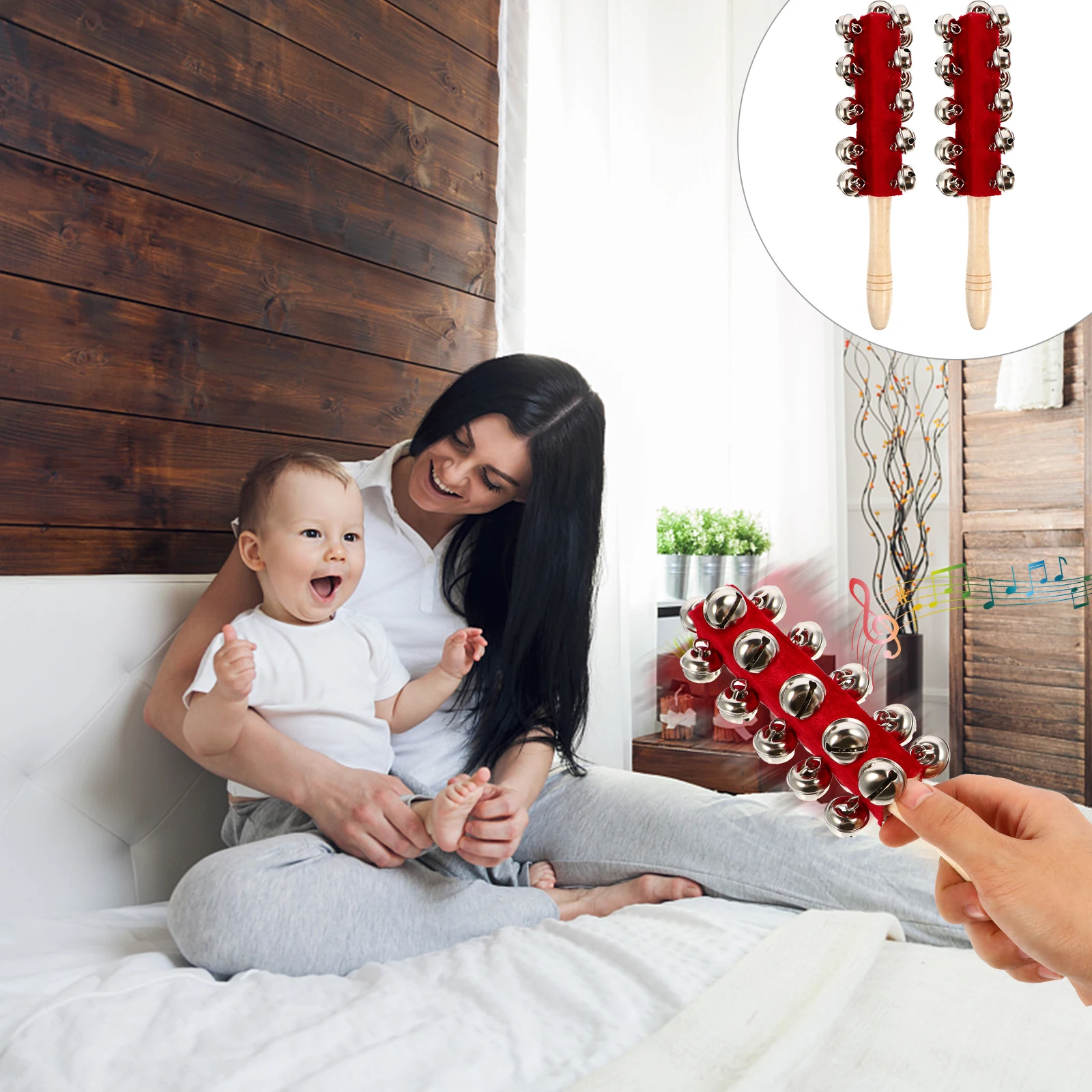 2 Pcs Hand Bell Toys for Toddlers Percussion Instrument Christmas Red Desktop Music Child
2 Pcs Hand Bell Toys for Toddlers Percussion Instrument Christmas Red Desktop Music Child
