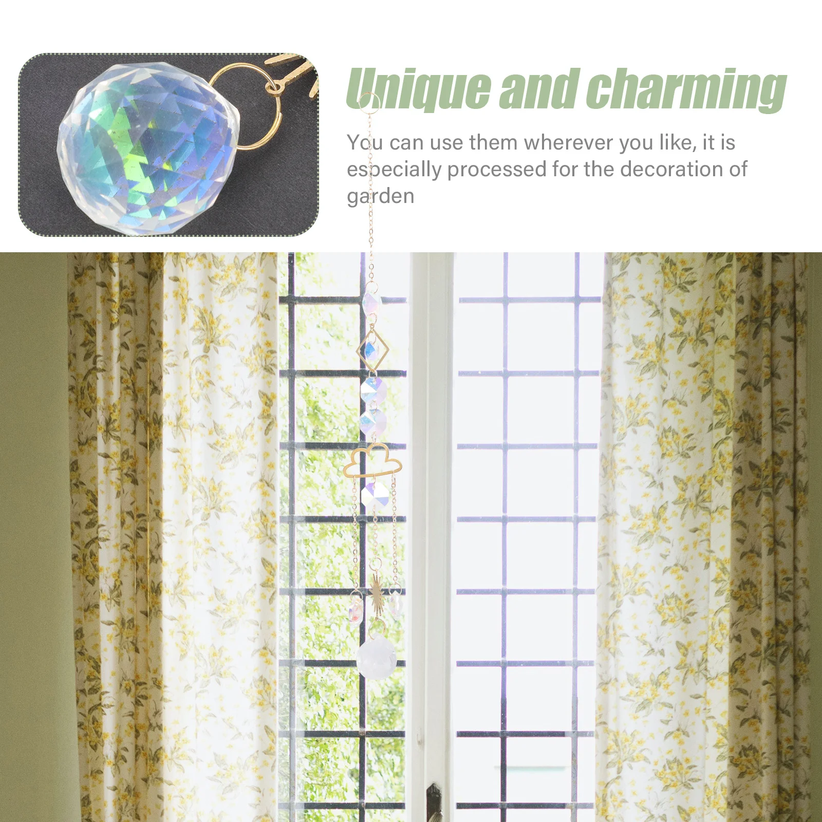 Crystal Glass Garden Hanging Ornament Suncatcher Pendant Decorative Window Home Supply Party Decoration Sun Catchers Indoor
Crystal Glass Garden Hanging Ornament Suncatcher Pendant Decorative Window Home Supply Party Decoration Sun Catchers Indoor