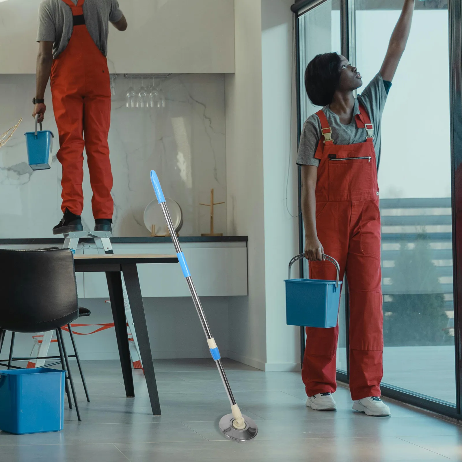 Stainless Steel Rotating Mop Stick Pole Telescopic Design Thickened Reinforced Detachable Rotary Mop Handle Suitable for Hard to
Stainless Steel Rotating Mop Stick Pole Telescopic Design Thickened Reinforced Detachable Rotary Mop Handle Suitable for Hard to