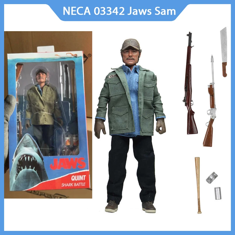 NECA 03342 фигурка аниме челюсти Сэм Хинт Боевая Акула в одежде Коллекционная модель игрушка рождественские подарки
NECA 03342 фигурка аниме челюсти Сэм Хинт Боевая Акула в одежде Коллекционная модель игрушка рождественские подарки