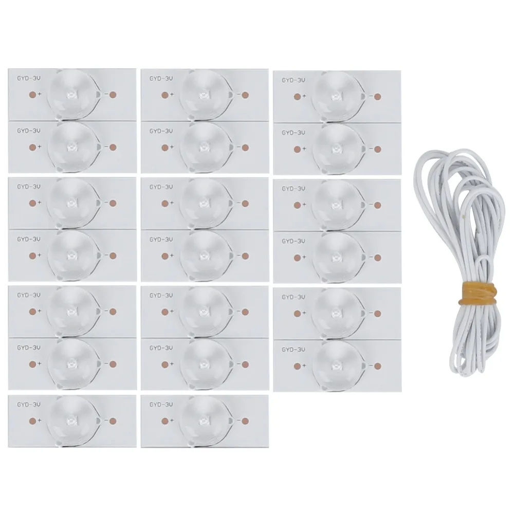 20 PCS 3V SMD Lamp Beads with Optical Lens Fliter Fiberglass Board LED Bulbs White Energy Saving SMD LED Lens Backlight Repair
20 PCS 3V SMD Lamp Beads with Optical Lens Fliter Fiberglass Board LED Bulbs White Energy Saving SMD LED Lens Backlight Repair