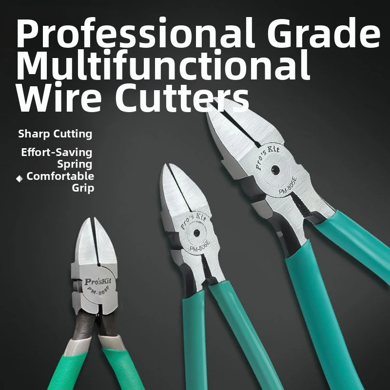 Pro'sKit Multi-functional 5/6 Inch Diagonal Pliers, Sprue Cutter, Gundam Model Nippers, Industrial Diagonal Cutters PM-805E
Pro'sKit Multi-functional 5/6 Inch Diagonal Pliers, Sprue Cutter, Gundam Model Nippers, Industrial Diagonal Cutters PM-805E
