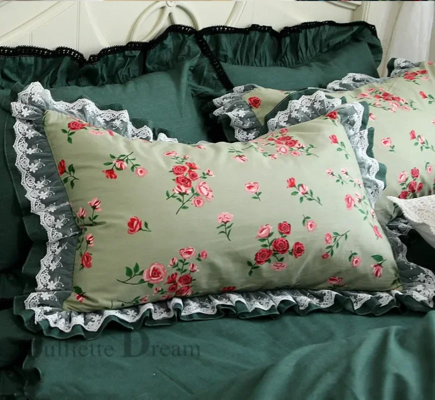 1 Piece Green Flower Print Pillow Case Ruffle Lace Pillow Cover Bedding Cushion Covers Bed Decor Pillow Sham Pillowcase
1 Piece Green Flower Print Pillow Case Ruffle Lace Pillow Cover Bedding Cushion Covers Bed Decor Pillow Sham Pillowcase