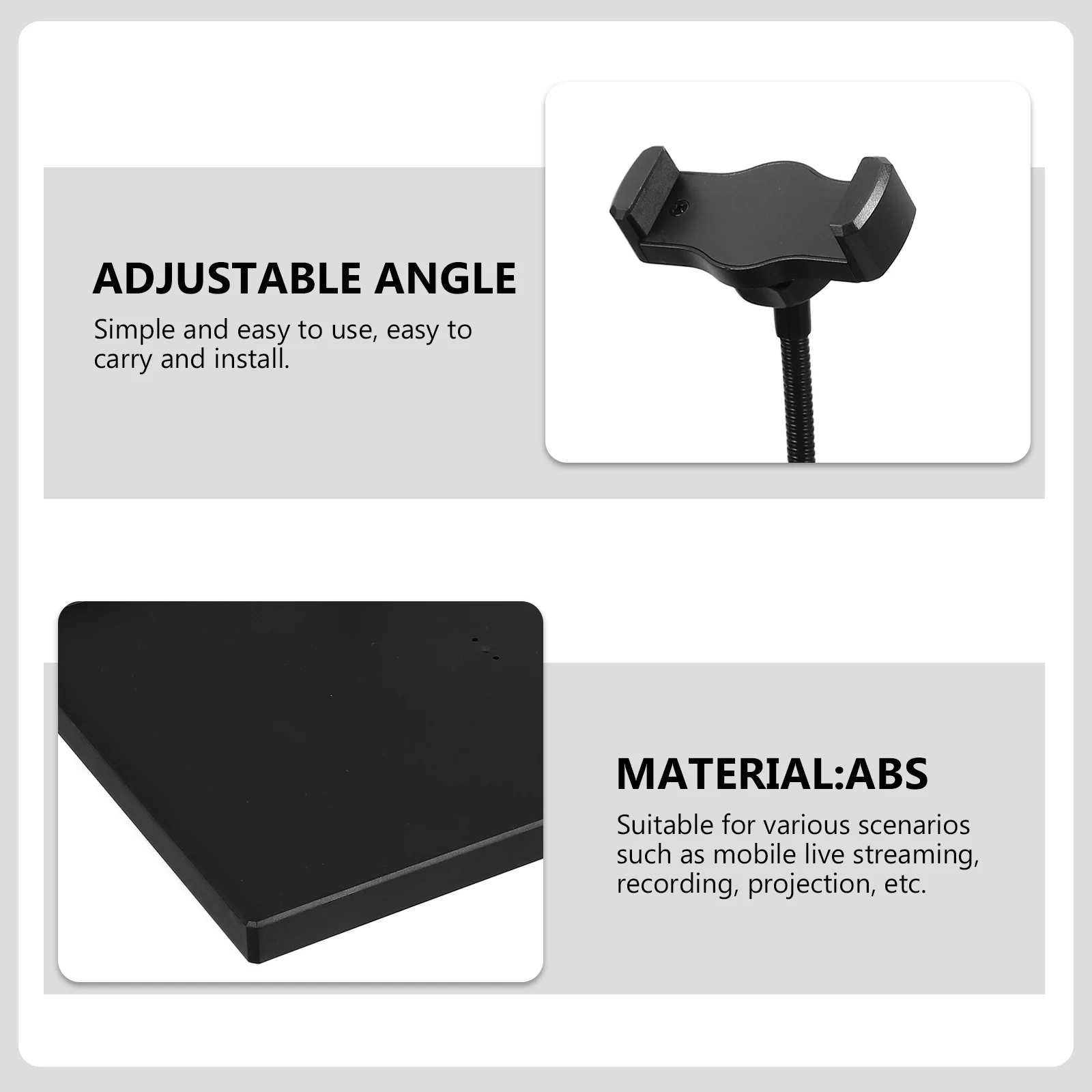 Phone Live Streaming Holder Clamp-On Mic Stand Tray Bracket For Sound Card Shelf Broadcast Rack Accessory
Phone Live Streaming Holder Clamp-On Mic Stand Tray Bracket For Sound Card Shelf Broadcast Rack Accessory