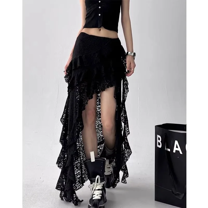 2026 New Spring Summer Women Irregular Floral Lace Skirts Elastic High Waist Mesh Skirt Female A Line Large Hem Long Tutu Saia
2026 New Spring Summer Women Irregular Floral Lace Skirts Elastic High Waist Mesh Skirt Female A Line Large Hem Long Tutu Saia