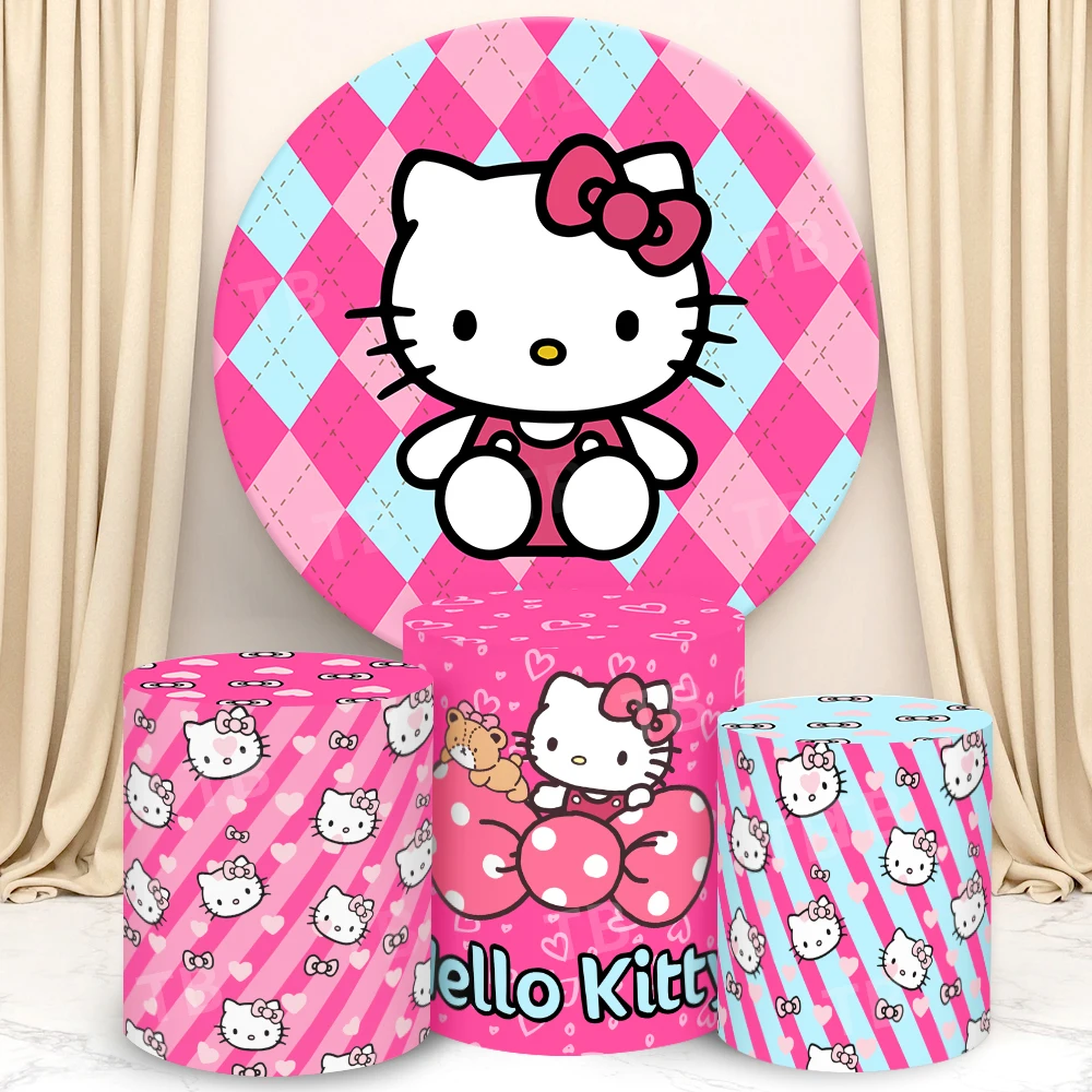 Sanrio Pink HelloKitty Round Cylinder Backdrop Cover Girls Birthday Decor Baby Shower Photography Background Cylinder Cake Cover
Sanrio Pink HelloKitty Round Cylinder Backdrop Cover Girls Birthday Decor Baby Shower Photography Background Cylinder Cake Cover