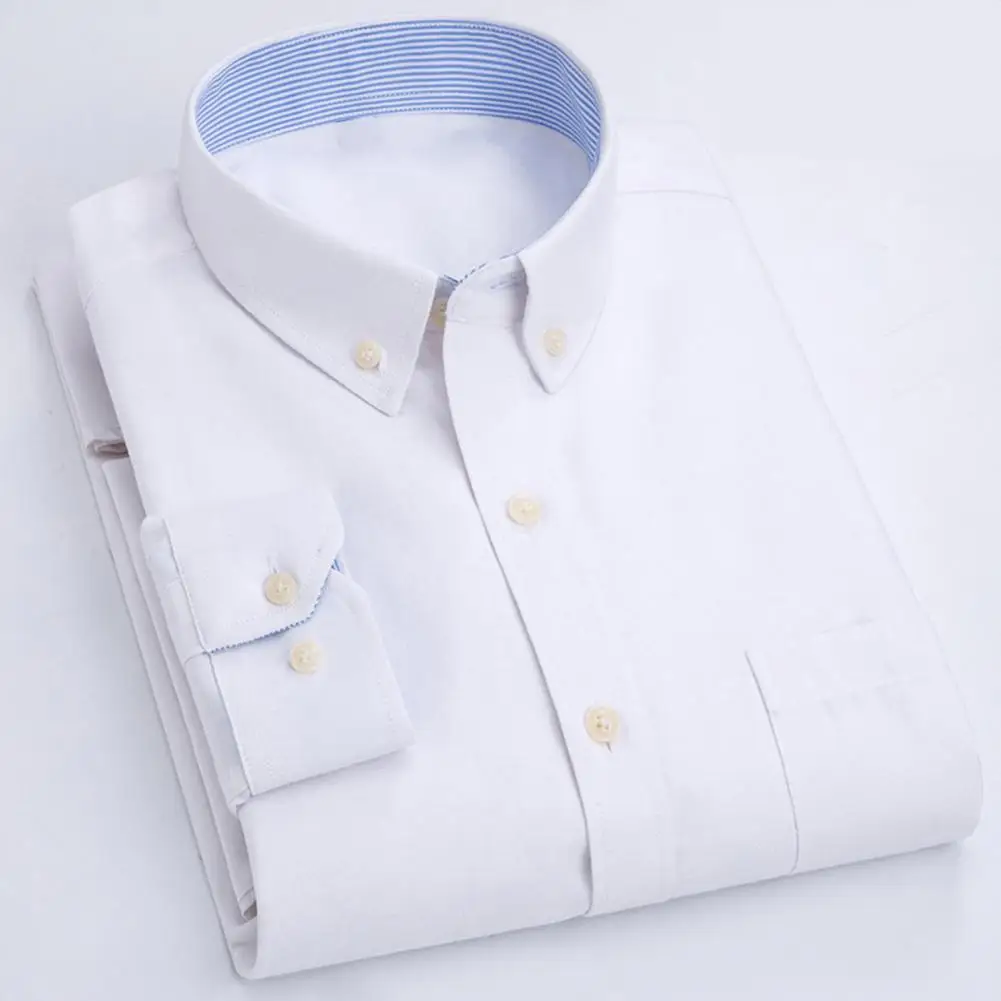 Long Sleeve Men Shirt Men's Slim Fit Stand-up Collar Shirt with Buttons for Business Casual Wear Solid Color Long for Fall
Long Sleeve Men Shirt Men's Slim Fit Stand-up Collar Shirt with Buttons for Business Casual Wear Solid Color Long for Fall