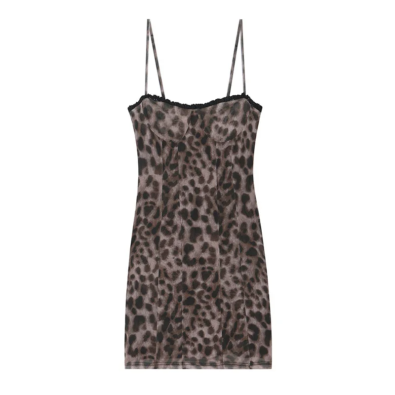 Withered New Women's Fashionable And Sexy One Neck Sleeveless Leopard Print Suspender Dress Woman Clothes Dress Elegant Party
Withered New Women's Fashionable And Sexy One Neck Sleeveless Leopard Print Suspender Dress Woman Clothes Dress Elegant Party