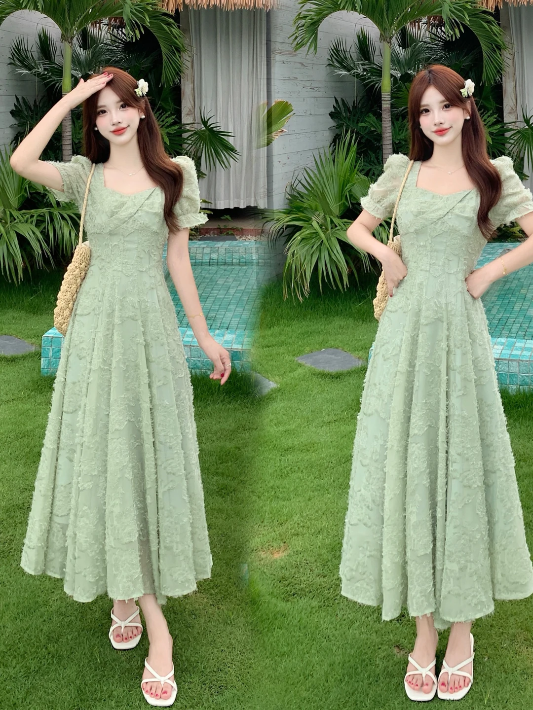 Elegant Large Size Floral Embroidery Dress Slimming Long Skirt Women's Fashionable Casual Breathable Short Sleeve Zipper
Elegant Large Size Floral Embroidery Dress Slimming Long Skirt Women's Fashionable Casual Breathable Short Sleeve Zipper