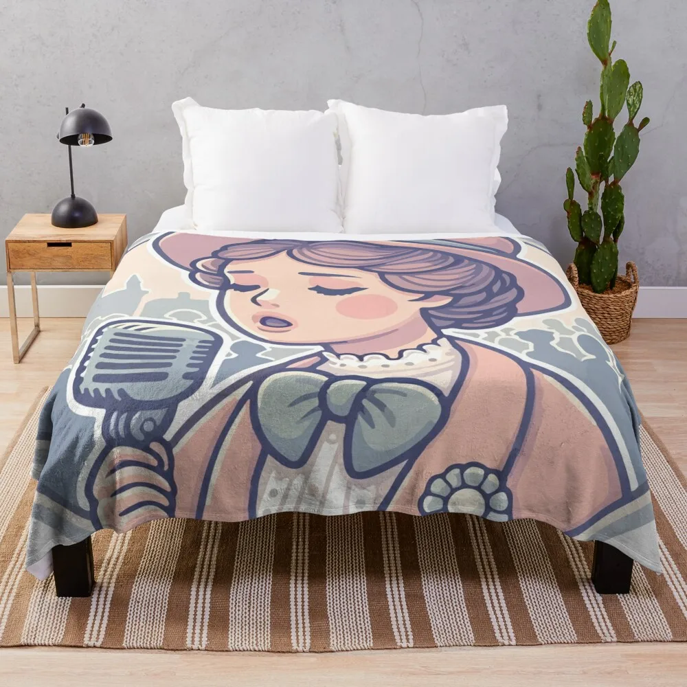 Vintage Songstress Charm Throw Blanket warm for winter Hair Soft Big Thin Blankets
Vintage Songstress Charm Throw Blanket warm for winter Hair Soft Big Thin Blankets