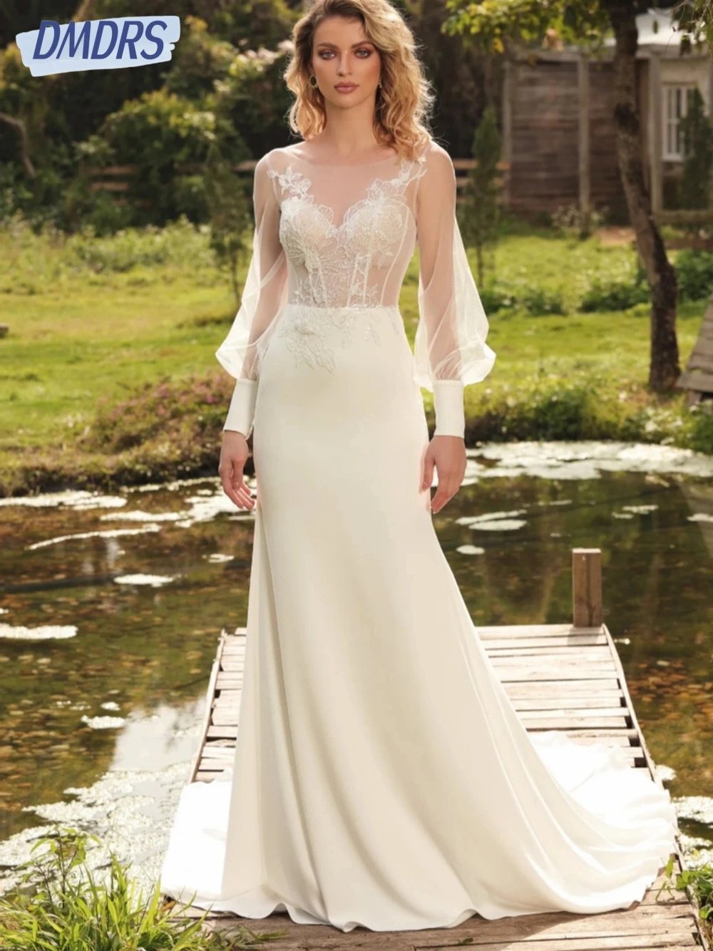 Elegant Mermaid Wedding Dresses Simple O-neck Backless Dress For Bride Appliques Floor-length Bridal Gown Vestido De Novia
Elegant Mermaid Wedding Dresses Simple O-neck Backless Dress For Bride Appliques Floor-length Bridal Gown Vestido De Novia
