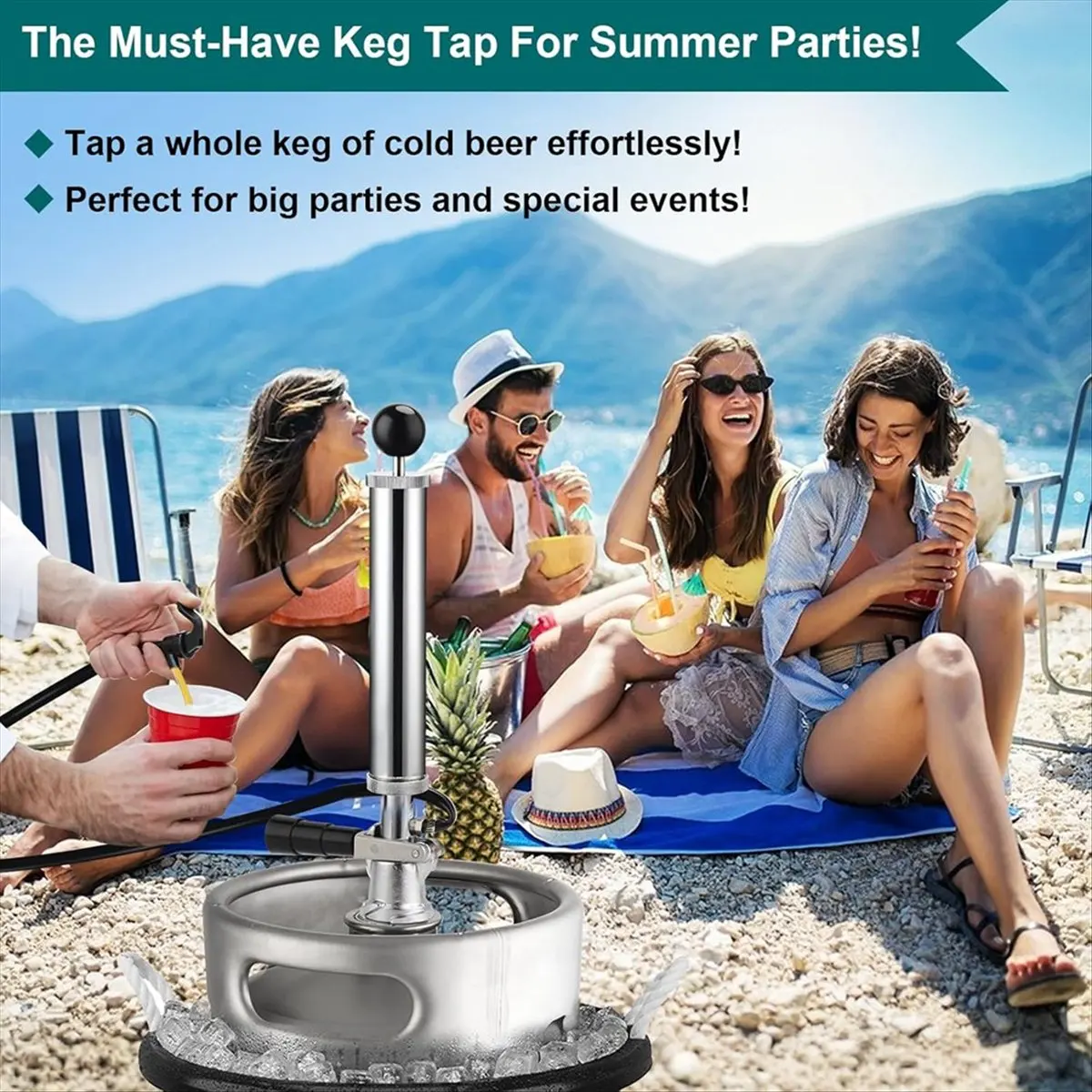 AA83 8inch Beer Keg Pump Keg Tap, D System Keg Party Pump for US , Kegerator Tap Stainless Steel Probe Coupler Beer Tap
AA83 8inch Beer Keg Pump Keg Tap, D System Keg Party Pump for US , Kegerator Tap Stainless Steel Probe Coupler Beer Tap