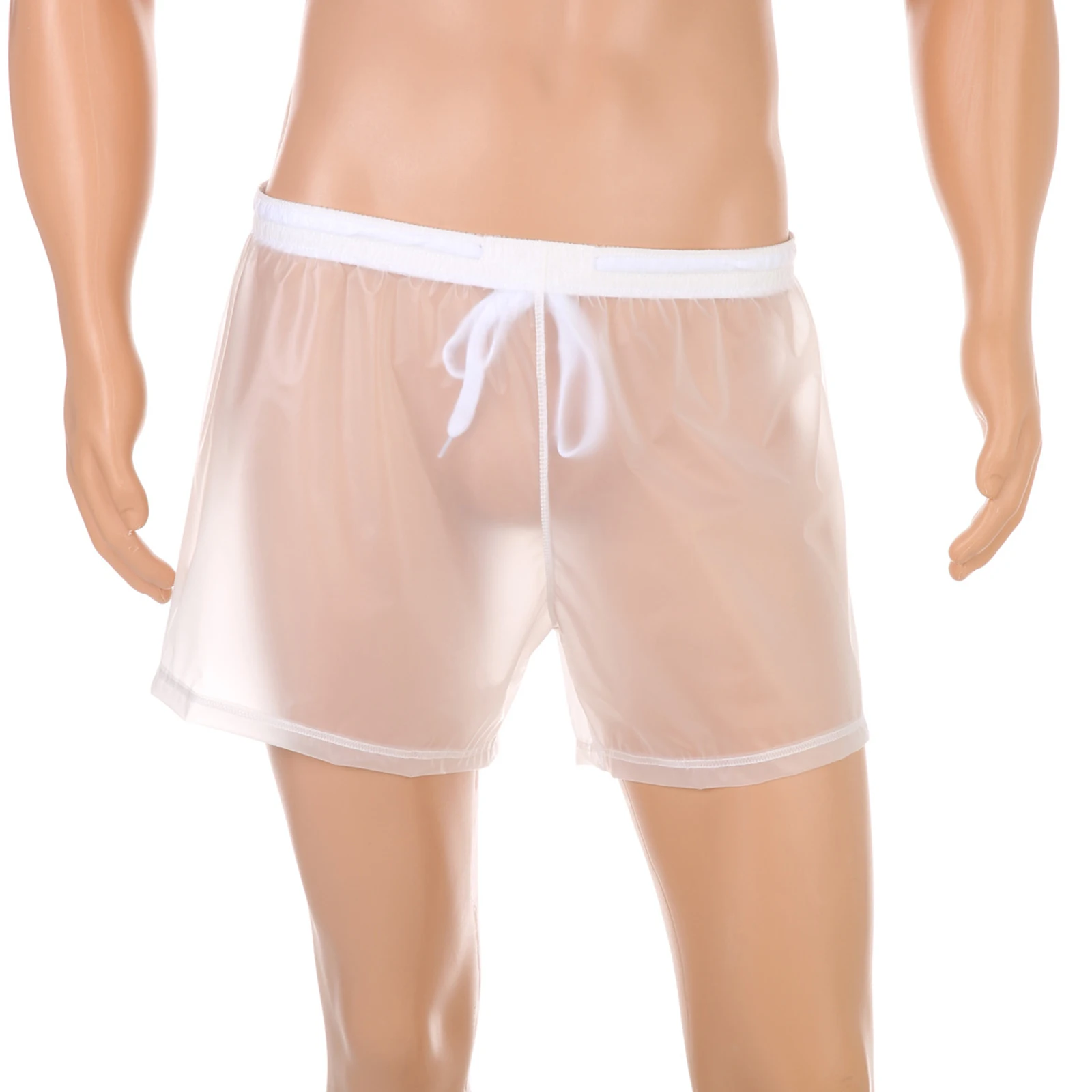 Men Transparent PVC Swim Trunks Quick-dry Elastic Waistband Boxer Shorts Briefs Cover Beachwear for Surfing Diving Swim Bottoms
Men Transparent PVC Swim Trunks Quick-dry Elastic Waistband Boxer Shorts Briefs Cover Beachwear for Surfing Diving Swim Bottoms