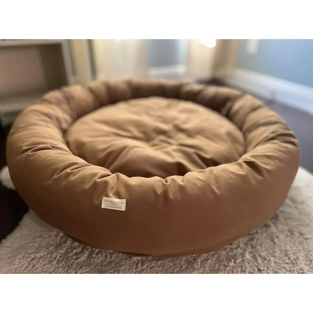 Large Organic Cotton Canvas Dog Bed with Removable Cover - Natural, USA-Made, Medium Brown
Large Organic Cotton Canvas Dog Bed with Removable Cover - Natural, USA-Made, Medium Brown