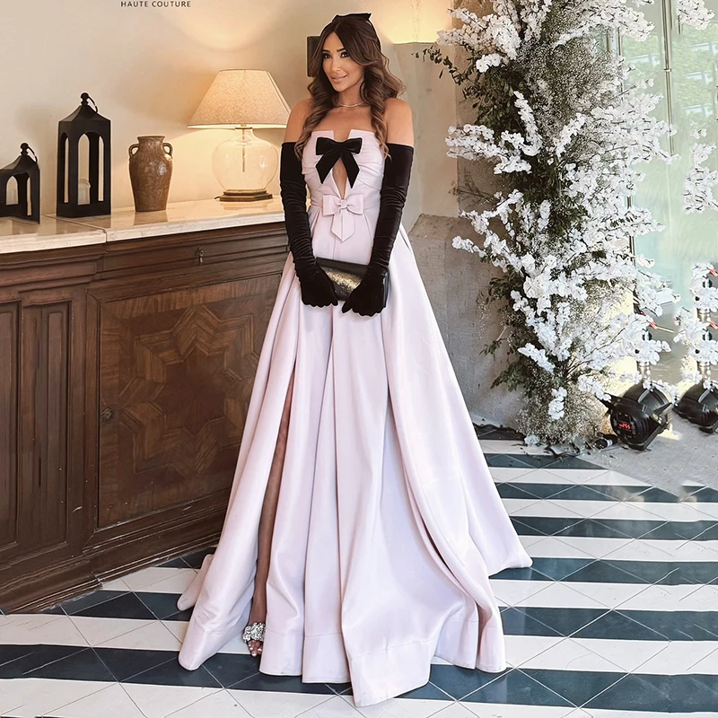 Thinyfull Formal Long A-Line Prom Evening Dresses Strapless Side Sit Bow Gloves Party Dress Sexy Cocktail Prom Gowns Customized
Thinyfull Formal Long A-Line Prom Evening Dresses Strapless Side Sit Bow Gloves Party Dress Sexy Cocktail Prom Gowns Customized