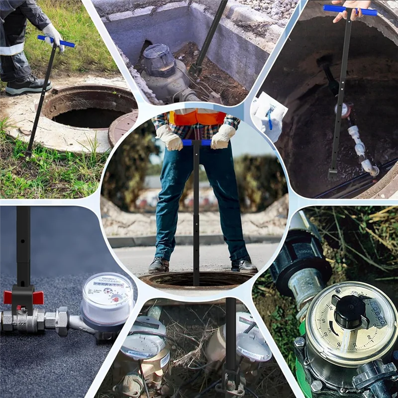 A93E-Water Meter Key Shut Off Tool 15 Inch To 28 Inch With 4-Way Utilities Key, T-Handle Removable Water Meter Wrench
A93E-Water Meter Key Shut Off Tool 15 Inch To 28 Inch With 4-Way Utilities Key, T-Handle Removable Water Meter Wrench