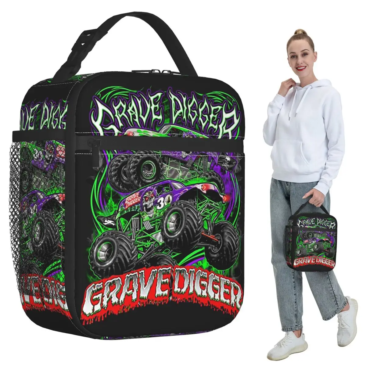 Monster Jam Grave Digger Monster Truck Insulated Lunch Bag for Women Office Cooler Thermal Food Box Tote Lunch Boxes Container
Monster Jam Grave Digger Monster Truck Insulated Lunch Bag for Women Office Cooler Thermal Food Box Tote Lunch Boxes Container