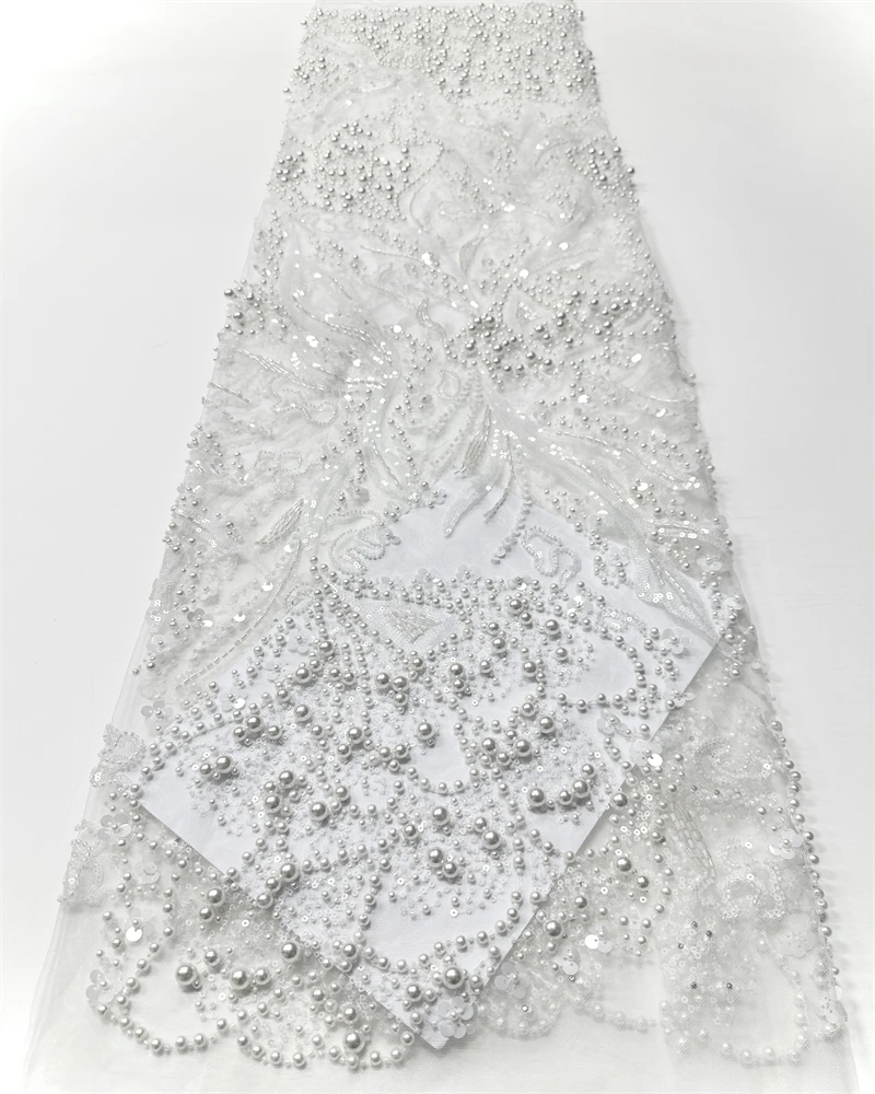 Beautiful Fashion African Nigerian Beaded Embroidery Lace High-End French Sequins Lace Fabric For Wedding Party Dress Sew
Beautiful Fashion African Nigerian Beaded Embroidery Lace High-End French Sequins Lace Fabric For Wedding Party Dress Sew