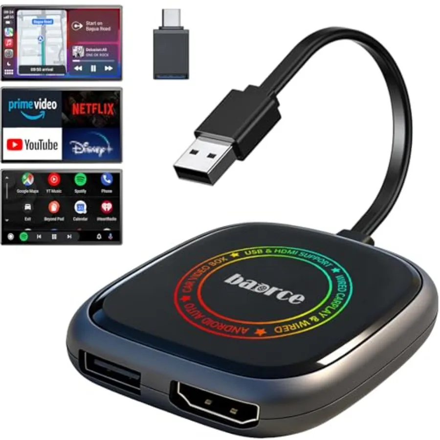 Car streaming device for OEM wired CarPlay cars: 32GB black supports Netflix/YouTube/Prime Video wireless Apple CarPlay Android
Car streaming device for OEM wired CarPlay cars: 32GB black supports Netflix/YouTube/Prime Video wireless Apple CarPlay Android