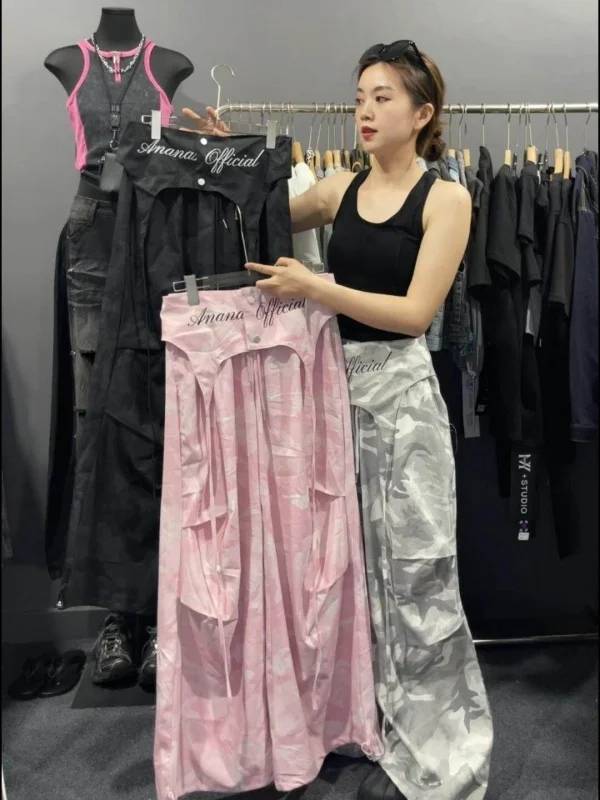 Retro American Style Camouflage Work Pants Women's Fashionable Loose Slimming Casual Trendy Hot Girl Summer Seasonal Wear
Retro American Style Camouflage Work Pants Women's Fashionable Loose Slimming Casual Trendy Hot Girl Summer Seasonal Wear