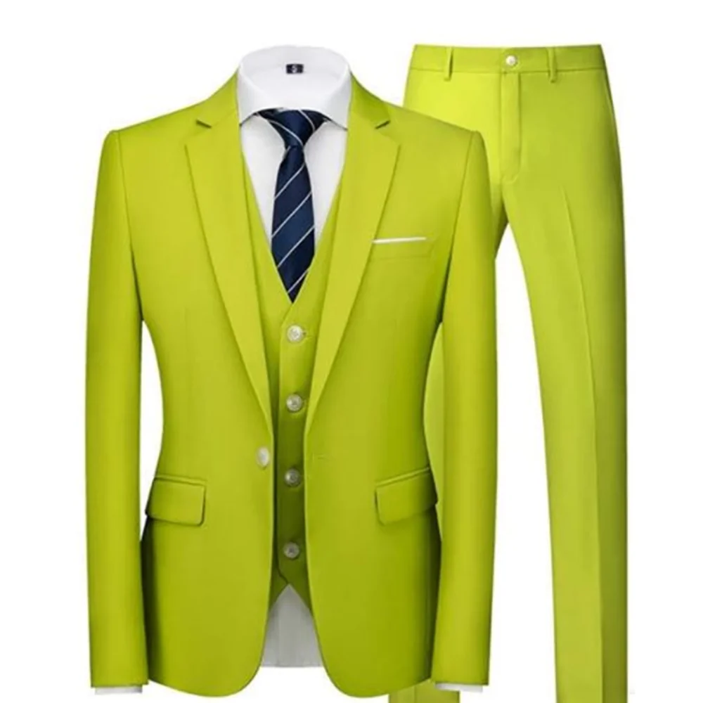 3 Piecs Single Breasted One Button Summer Men Formal Business Suit Set Blazer Pants Vest Prom Party Tuxedo
3 Piecs Single Breasted One Button Summer Men Formal Business Suit Set Blazer Pants Vest Prom Party Tuxedo