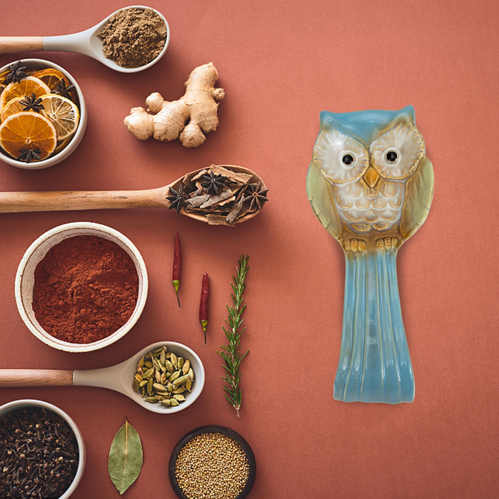Ceramic Owl Design Spoon Rest Holder for Kitchen Soup Spoons Long Handle Utensil Stand Decorative Pot Shovel Rack Non-Slip Table
Ceramic Owl Design Spoon Rest Holder for Kitchen Soup Spoons Long Handle Utensil Stand Decorative Pot Shovel Rack Non-Slip Table