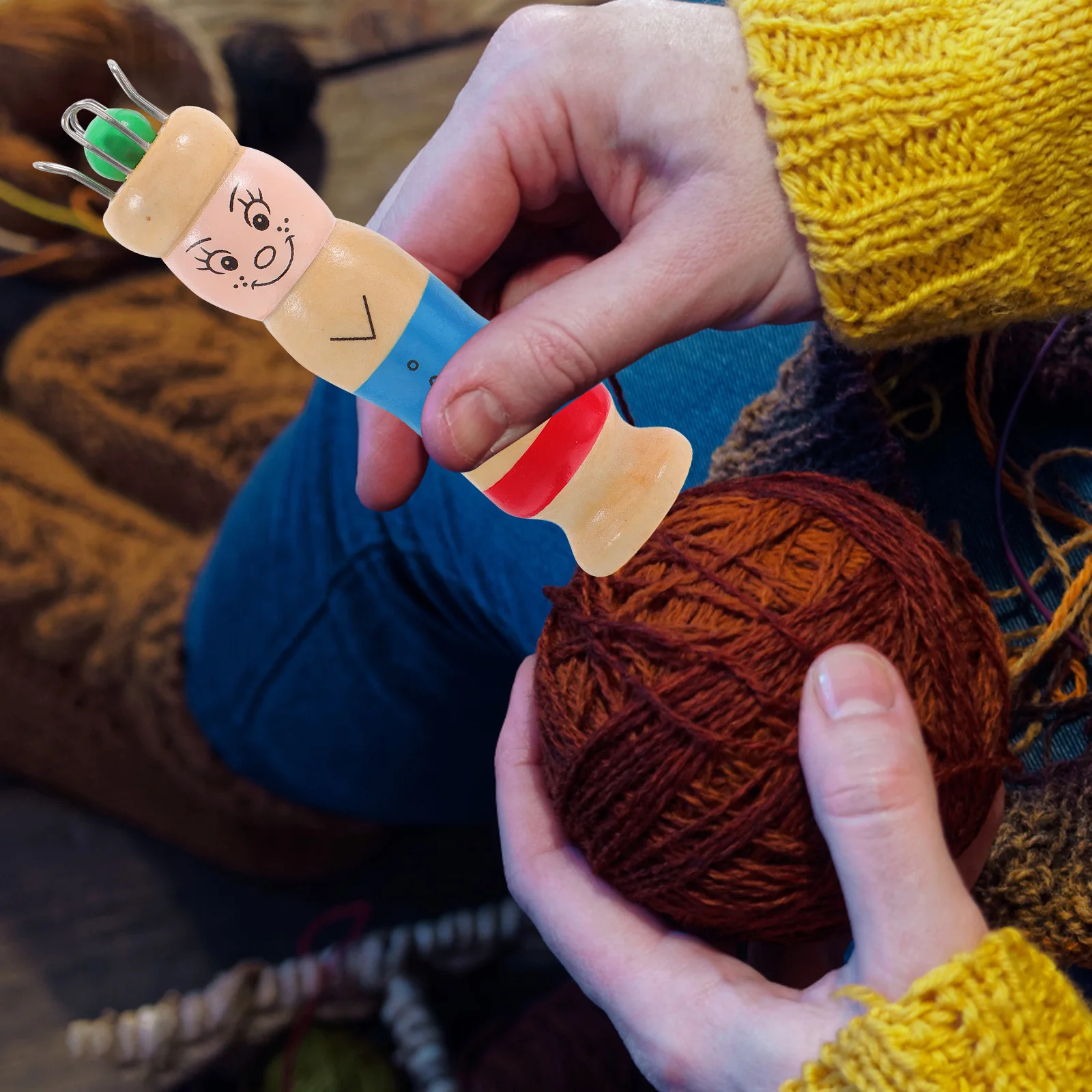 2Set Yarn Knitting Tool Wooden Cord Maker Easy DIY Bracelet Knitting Spool French Knitter for Handmade Crafts Weaving Tool
2Set Yarn Knitting Tool Wooden Cord Maker Easy DIY Bracelet Knitting Spool French Knitter for Handmade Crafts Weaving Tool