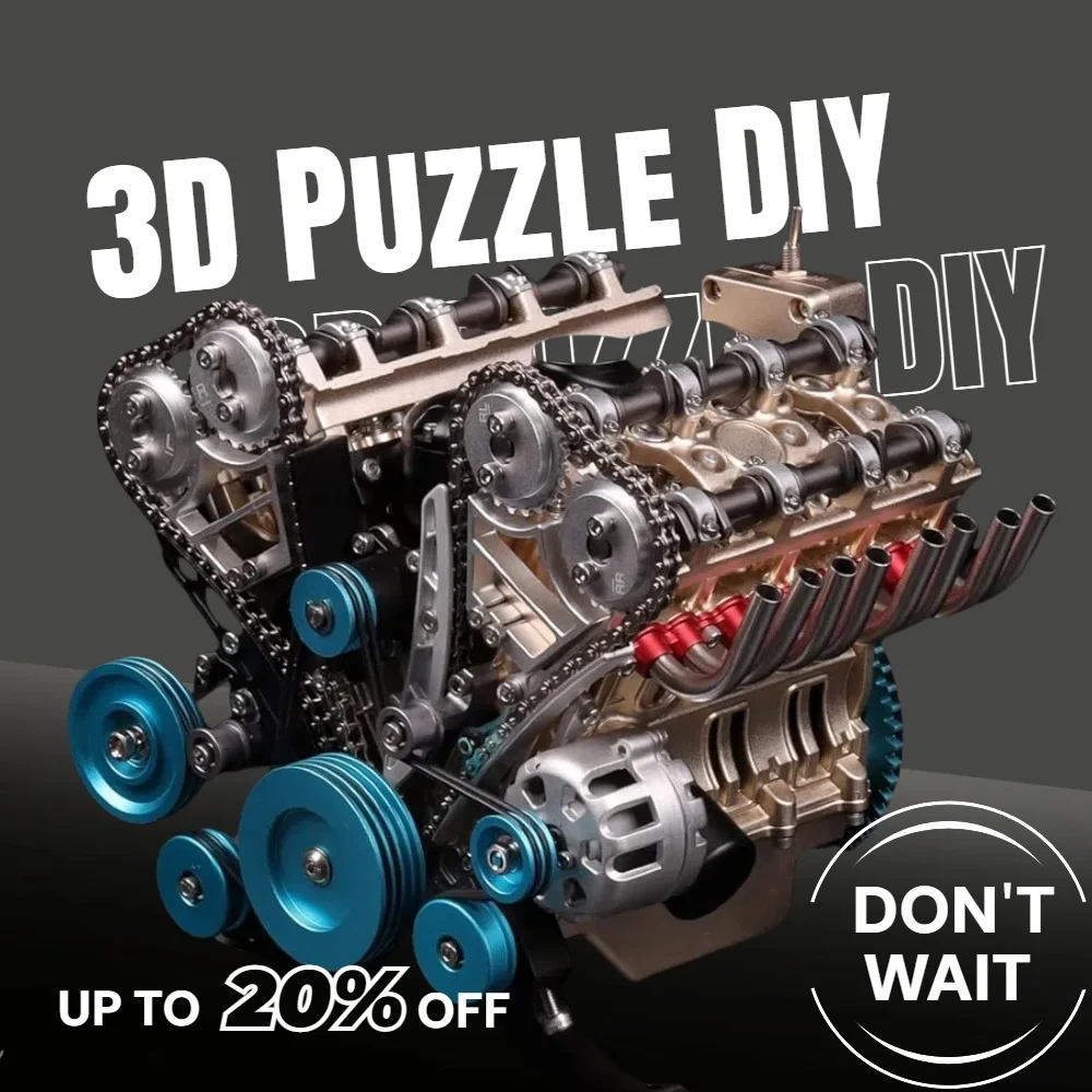 500+PCS DIY V8 Mechanical Metal Assembly Car Engine Model Kit Enhance Hands-On Ability Mechanical Ornaments Decoration gift
500+PCS DIY V8 Mechanical Metal Assembly Car Engine Model Kit Enhance Hands-On Ability Mechanical Ornaments Decoration gift