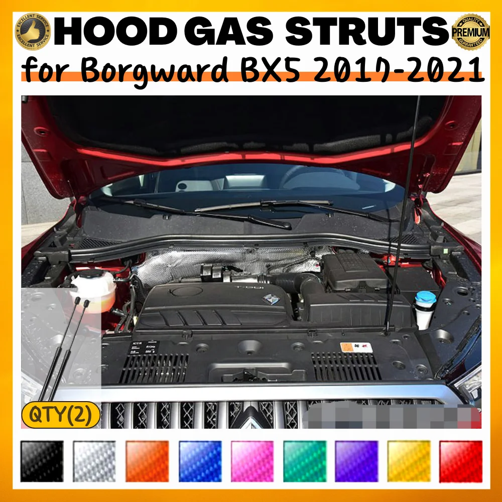 Qty(2) Hood Struts for Borgward BX5 2017-2021 Front Bonnet Modify Gas Springs Shock Absorbers Lift Supports Dampers
Qty(2) Hood Struts for Borgward BX5 2017-2021 Front Bonnet Modify Gas Springs Shock Absorbers Lift Supports Dampers