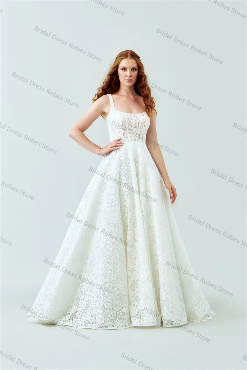 White Lace A Line Women Wedding Dress Sexy Square Neck Sleeveless Bridal Gown Customized Formal Garden Beach Prom Party Robe
White Lace A Line Women Wedding Dress Sexy Square Neck Sleeveless Bridal Gown Customized Formal Garden Beach Prom Party Robe