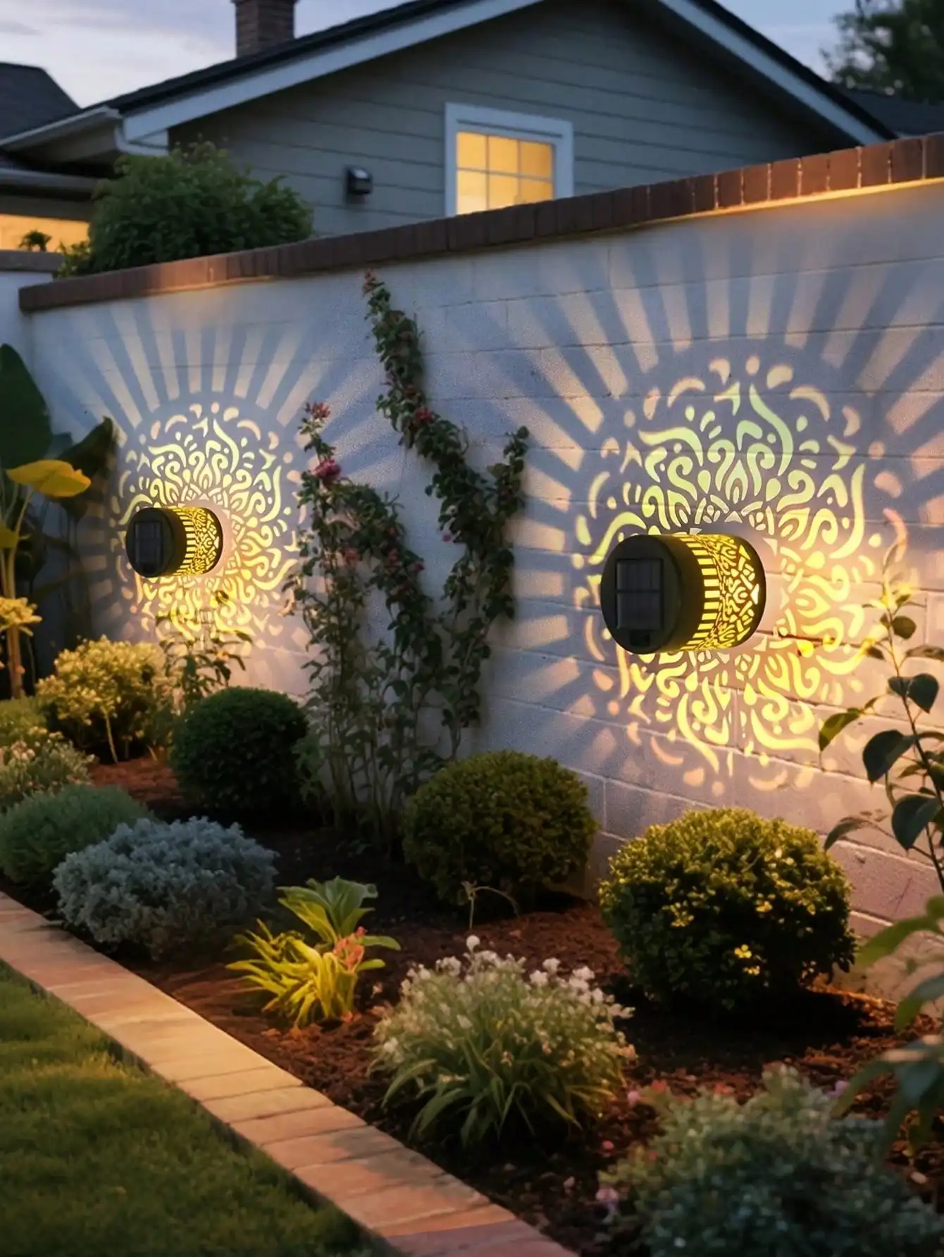 1/2/4PCS Solar Mandala Wall Lighting, Waterproof Outdoor Projection Night Light Auto On/Off, Aesthetic Lamp With LED Bulbs For G
1/2/4PCS Solar Mandala Wall Lighting, Waterproof Outdoor Projection Night Light Auto On/Off, Aesthetic Lamp With LED Bulbs For G