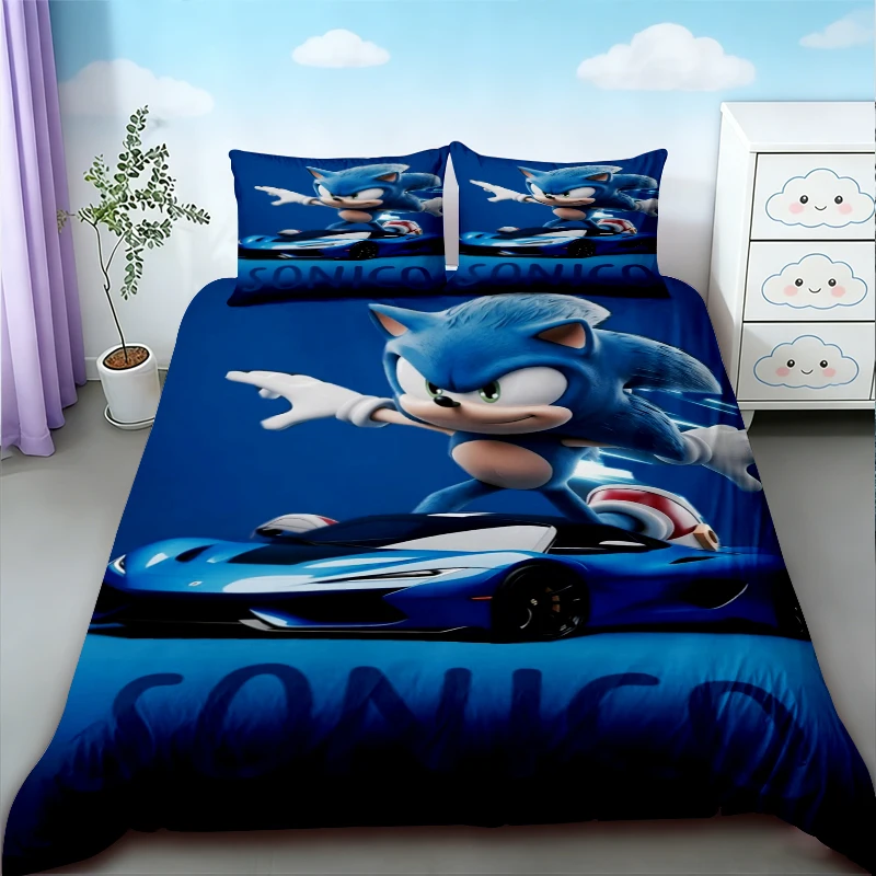 Cartoon Duvet Cover Set Sonic Cartoon Bedding Set Single Twin Soft and Comfortable Children for Bedroom Decor
Cartoon Duvet Cover Set Sonic Cartoon Bedding Set Single Twin Soft and Comfortable Children for Bedroom Decor