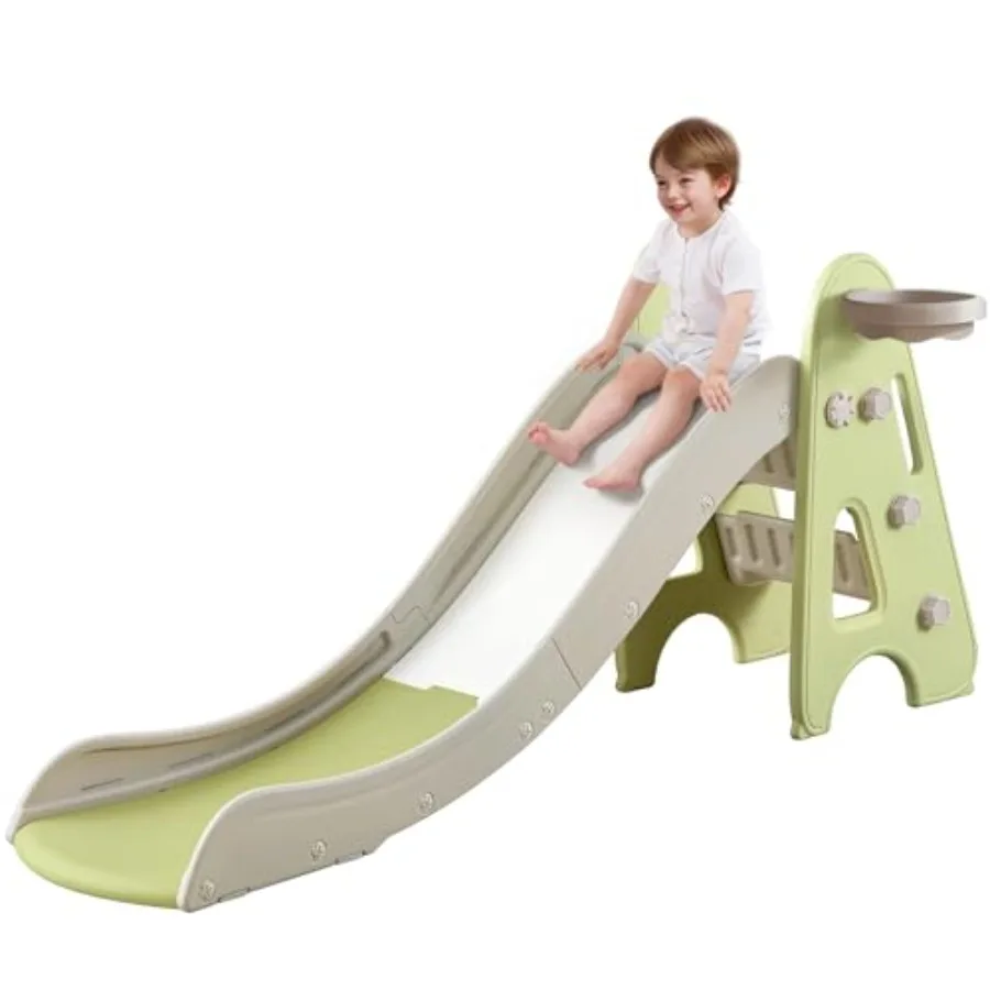 Backyard toddler slide playset: 3-in-1 climber slide with basketball hoop and ball, durable plastic, blue and red, foldable for
Backyard toddler slide playset: 3-in-1 climber slide with basketball hoop and ball, durable plastic, blue and red, foldable for