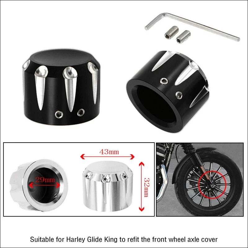 2 Pcs Motorcycle Black/Silver Aluminum Front Axle Cap Nut Cover For Harley Touring Sportster Glide Softail Dyna Street Glide C45
2 Pcs Motorcycle Black/Silver Aluminum Front Axle Cap Nut Cover For Harley Touring Sportster Glide Softail Dyna Street Glide C45