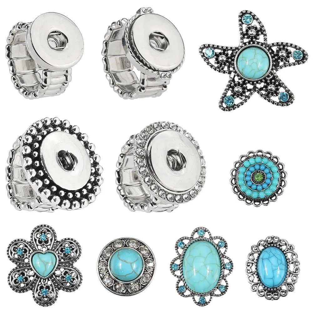 DIY Snap Stretch Ring Kits Snap Stretch Ring Settings Rhinestone Resin Imitation Turquoise Snap Buttons 6 styles 1pc/style
DIY Snap Stretch Ring Kits Snap Stretch Ring Settings Rhinestone Resin Imitation Turquoise Snap Buttons 6 styles 1pc/style