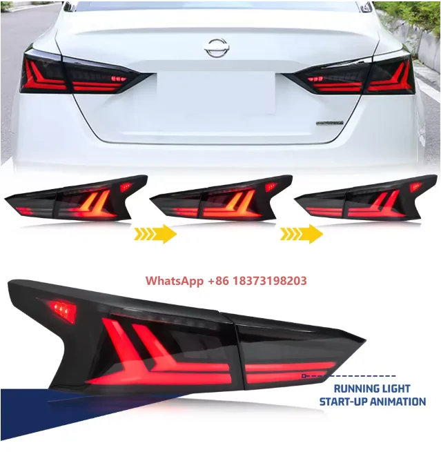 2019-2025 для Nissan Altima, светодиодные задние фонари, железные дымчатые задние фонари с последовательным сигналом SR, анимационный блок запуска
2019-2025 для Nissan Altima, светодиодные задние фонари, железные дымчатые задние фонари с последовательным сигналом SR, анимационный блок запуска