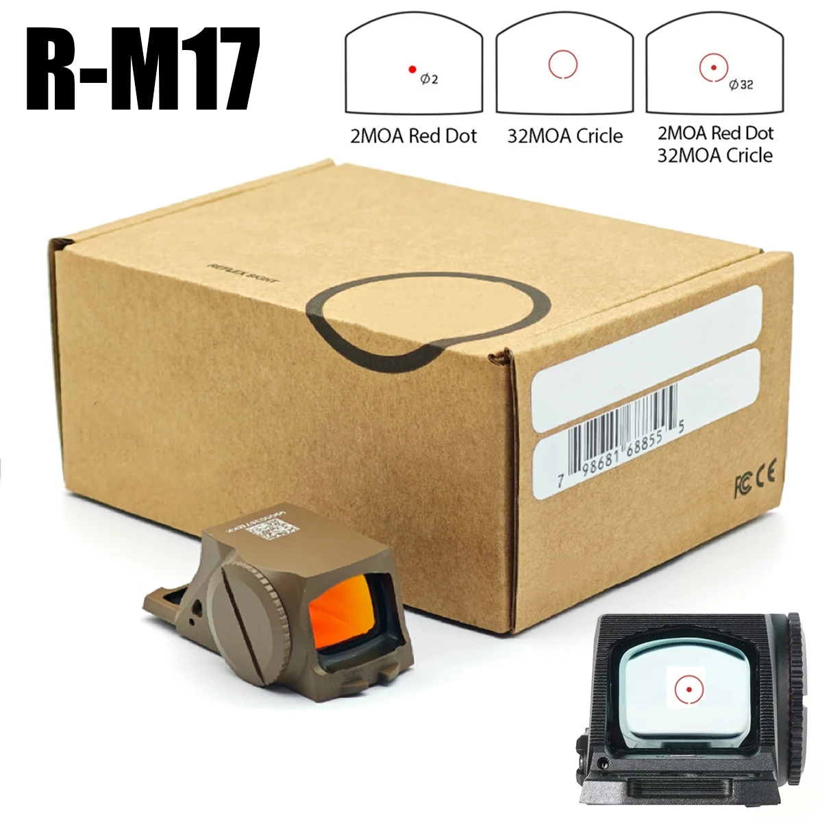 Hunting Holographic R-M17 VFC Red Circle Dot Sight 2MOA&32MOA Tactical Enclosed Reflex Optics Riflescope Shockproof Waterproof
Hunting Holographic R-M17 VFC Red Circle Dot Sight 2MOA&32MOA Tactical Enclosed Reflex Optics Riflescope Shockproof Waterproof