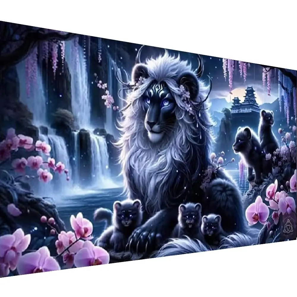 Наборы для алмазной вышивки Panther Diamond Art для взрослых, 5D алмазные наборы для рисования «Водопадный пейзаж с леопардом», Фантазийные животные, полнокруглые алмазы D
Наборы для алмазной вышивки Panther Diamond Art для взрослых, 5D алмазные наборы для рисования «Водопадный пейзаж с леопардом», Фантазийные животные, полнокруглые алмазы D