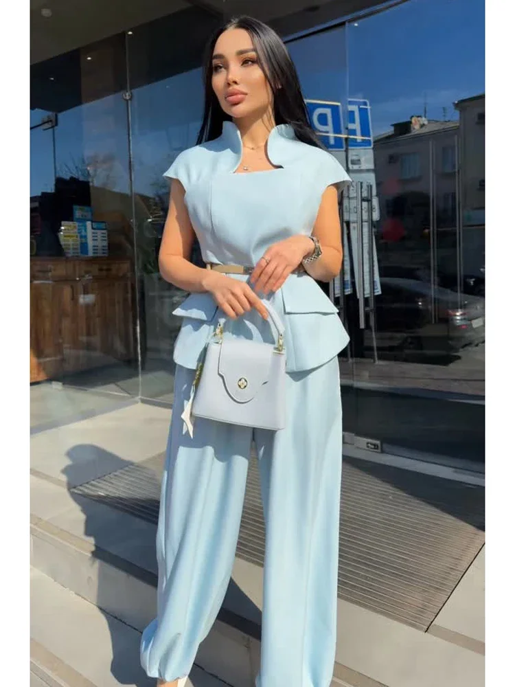 Woman Clothes Solid Tank Top High Waist Wide Leg Pants Sleeveless Bodycon Set Pants Suit Summer Lady Casual Daily Street Outfits
Woman Clothes Solid Tank Top High Waist Wide Leg Pants Sleeveless Bodycon Set Pants Suit Summer Lady Casual Daily Street Outfits