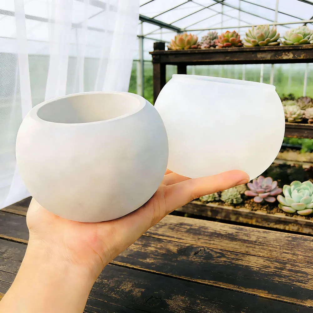 Spherical Flowerpot Silicone Mold DIY Candle Cup Storage Box Gypsum Epoxy Resin Vessel Planters Concrete Casting Mould Jesmonite
Spherical Flowerpot Silicone Mold DIY Candle Cup Storage Box Gypsum Epoxy Resin Vessel Planters Concrete Casting Mould Jesmonite