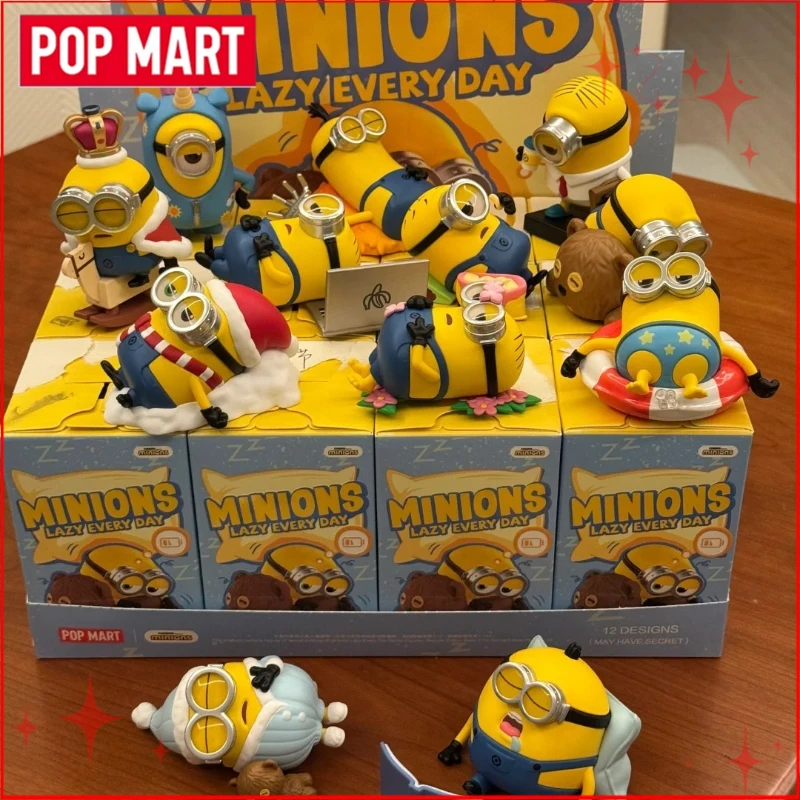 Подлинная серия POP MART Minions Lazy Every Day, слепая коробка, коробка-сюрприз, оригинальная экшн-фигурка, мультяшная модель 
Подлинная серия POP MART Minions Lazy Every Day, слепая коробка, коробка-сюрприз, оригинальная экшн-фигурка, мультяшная модель