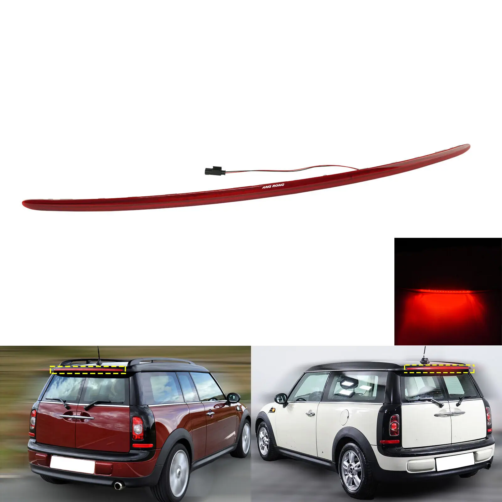 Светодиодный третий стоп-сигнал высокого уровня с красной линзой для BMW Mini Clubman R55 2007-14
Светодиодный третий стоп-сигнал высокого уровня с красной линзой для BMW Mini Clubman R55 2007-14